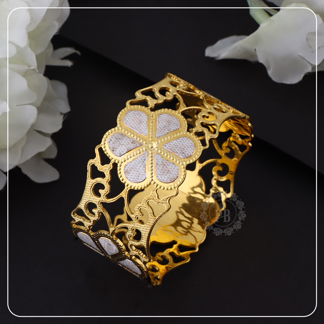 Golden Petal Charm Bangle