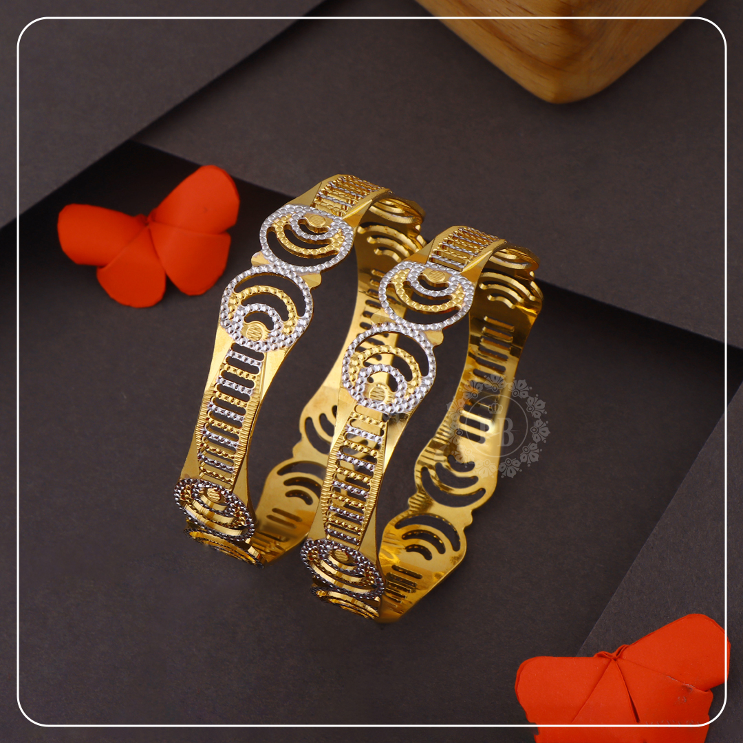 Dazzling Grace Dual-Tone Bangles	