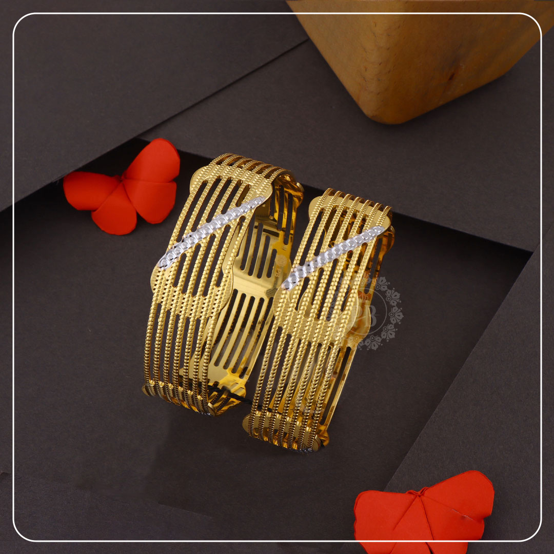 Orchid Touch Engraved Bangles	