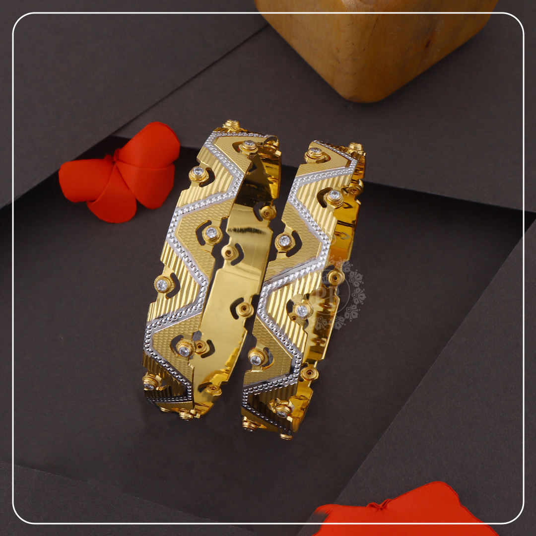 Opulent Shine Dual-Tone Bangles