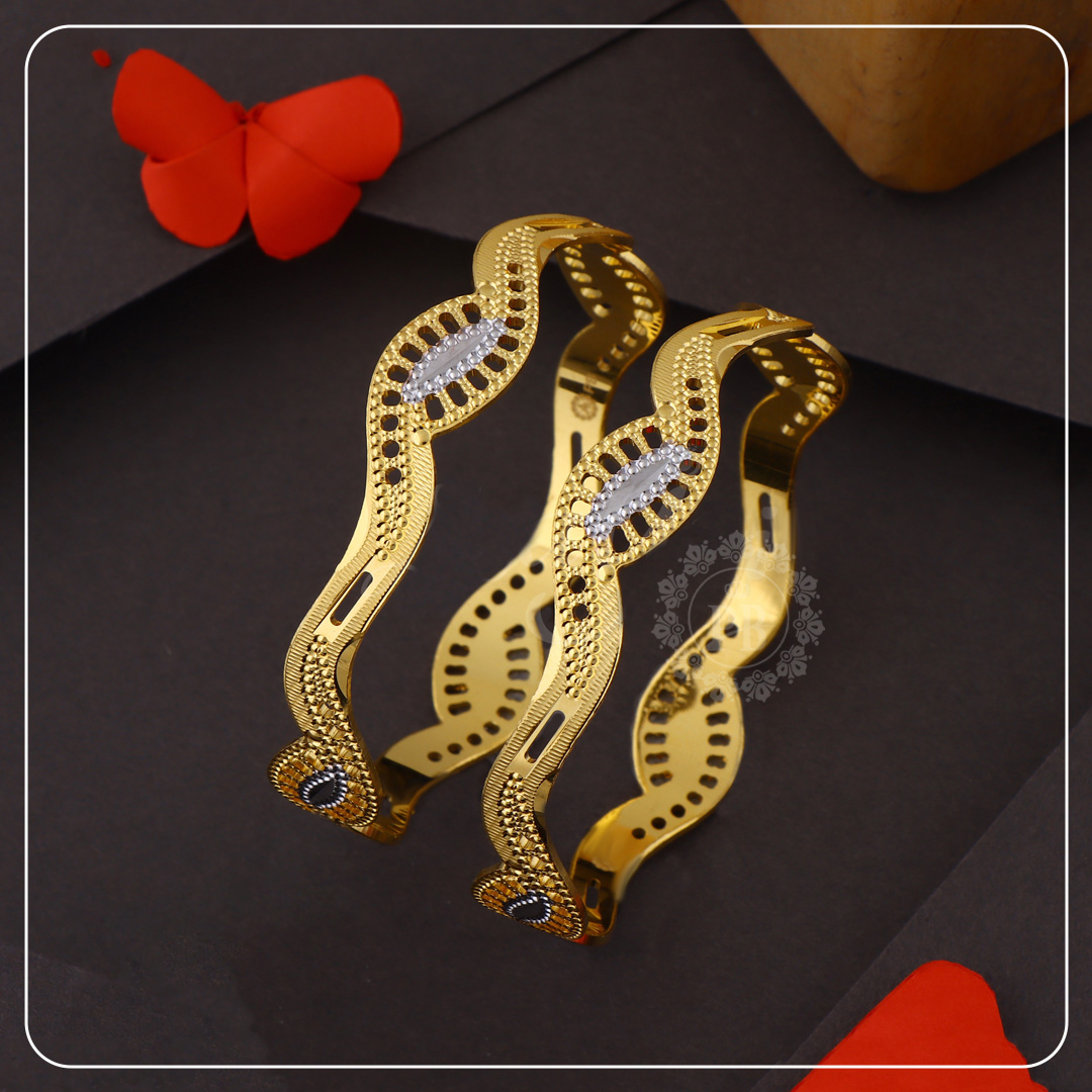 Opulent Shine Dual-Tone Bangles