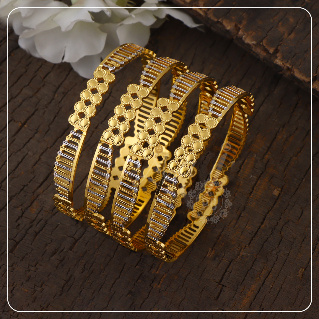 Golden Serenity Dual-Tone Bangles