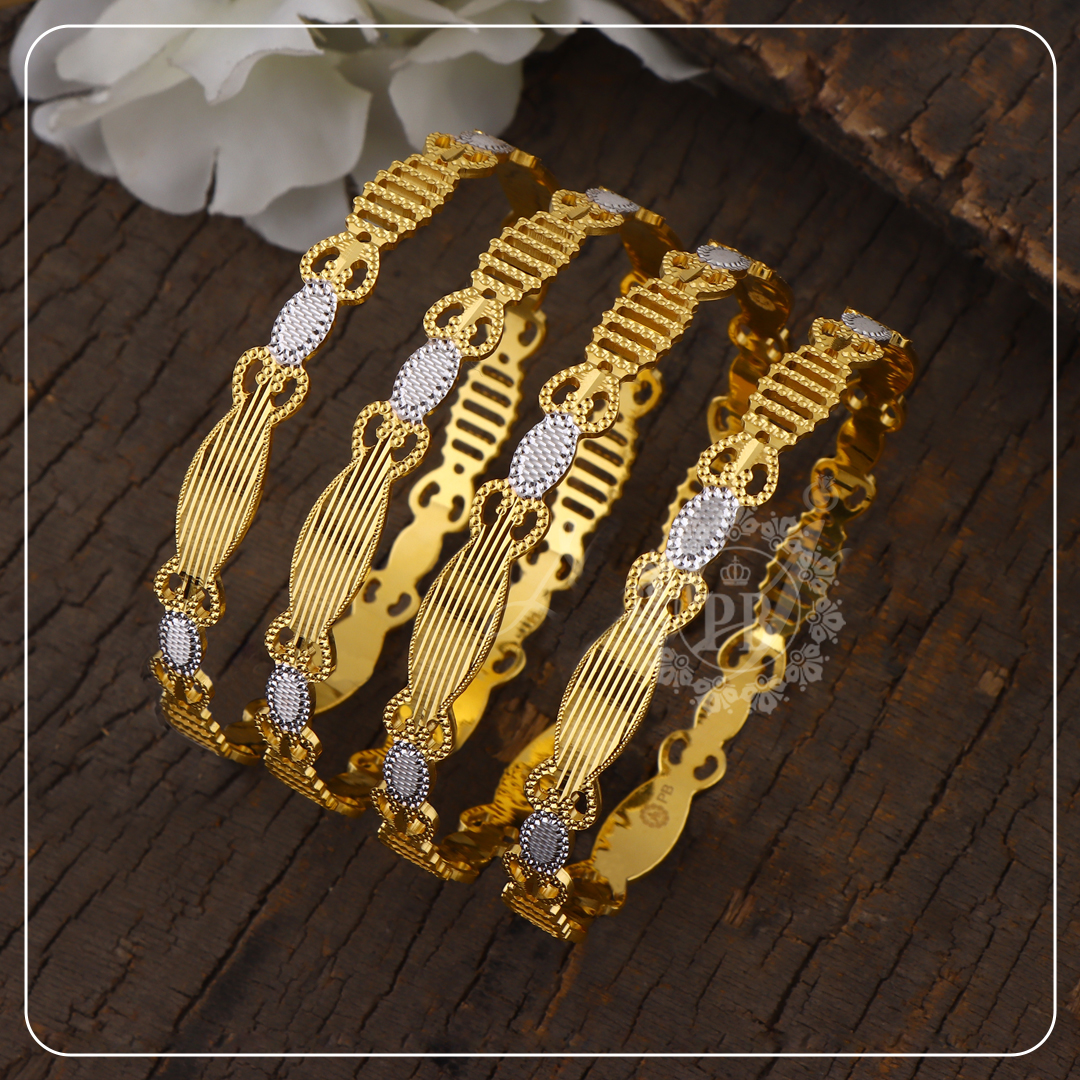 Golden Majesty Dual-Tone Bangles