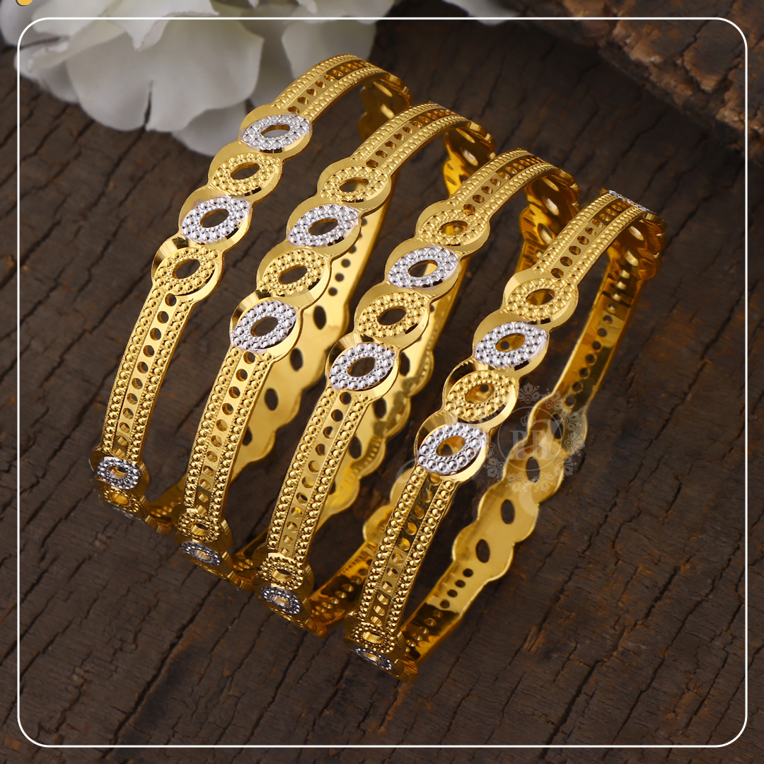 Lumina Crest Dual-Tone Bangles