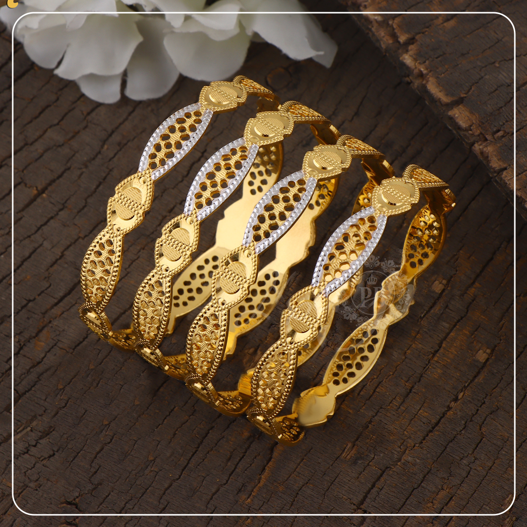 Amber Gleam Gold Bangles