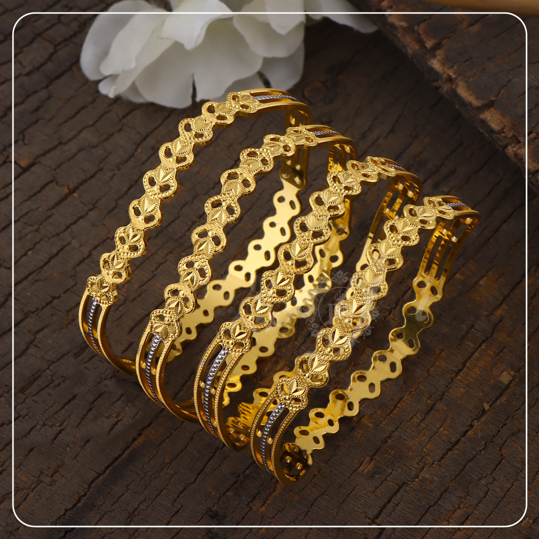 Tisha Fusion Gold Bangles