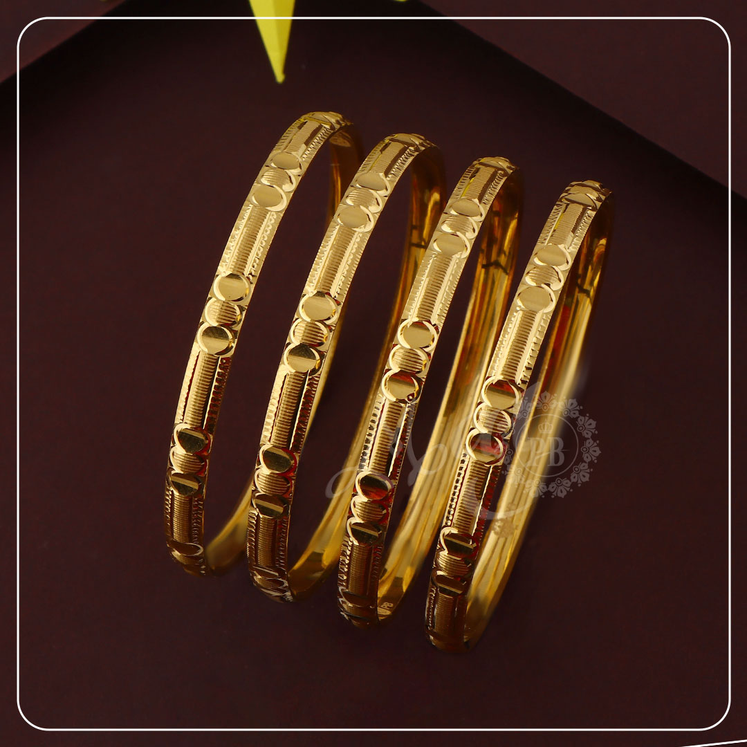 Classic Textured Gold Bangle Set