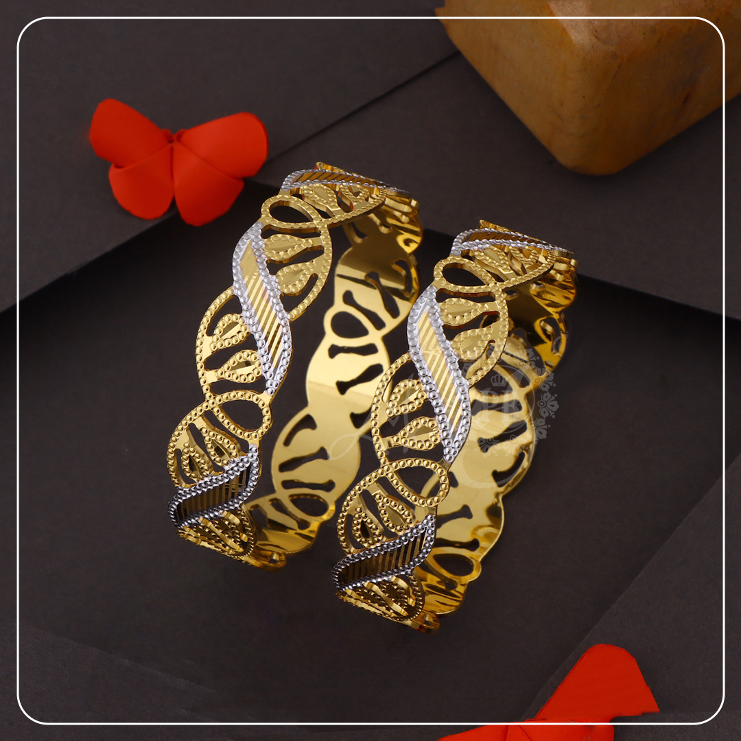 Golden Vine Twist Designer Bangles