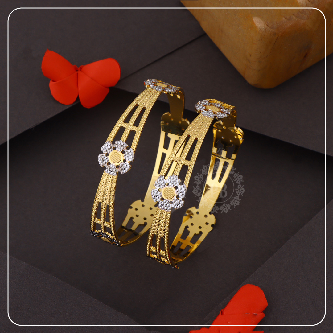 Golden Daisy Charm Bangles