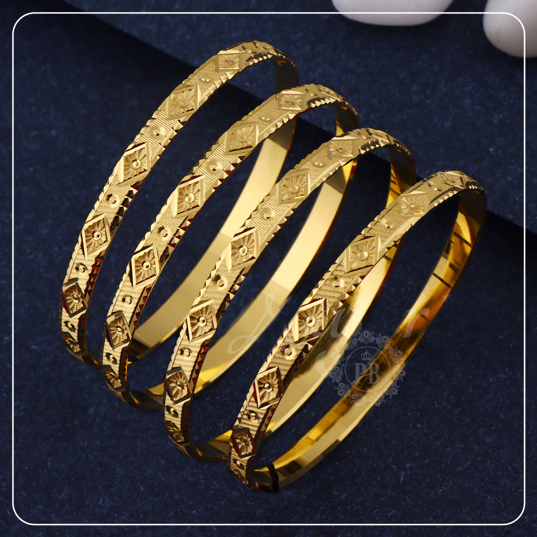 Golden Legacy Textured Bangle Set