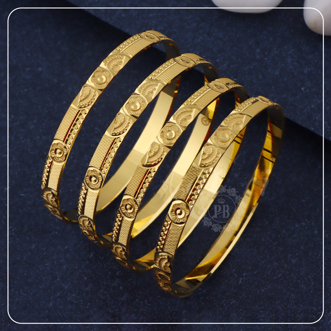 Intricately Carved Gold Bridal Bangles