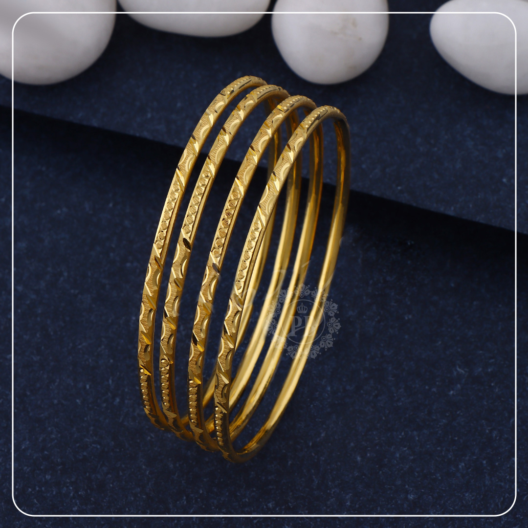 Ira Antique Finish Gold Bangles