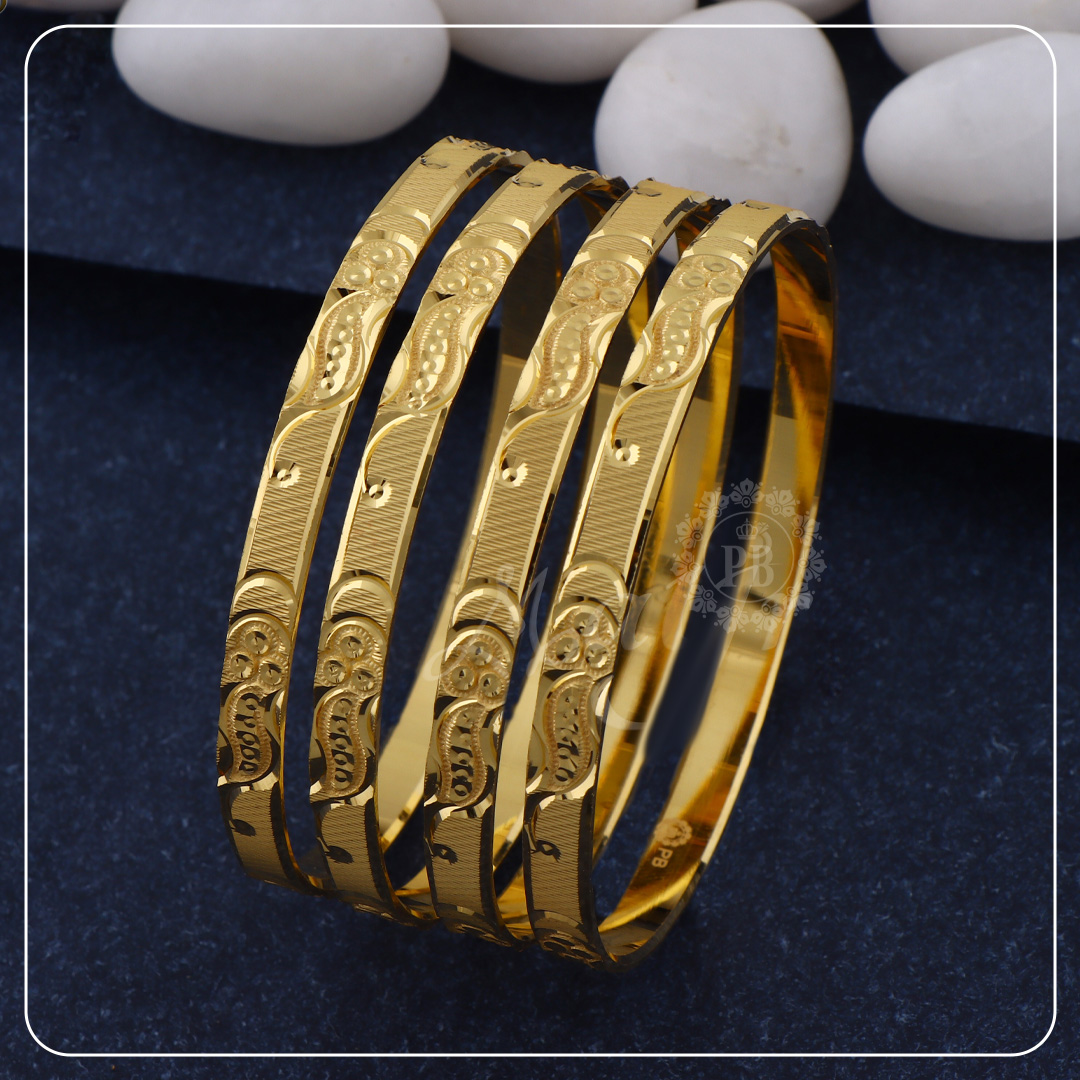 Graceful Gleam Gold Bangles