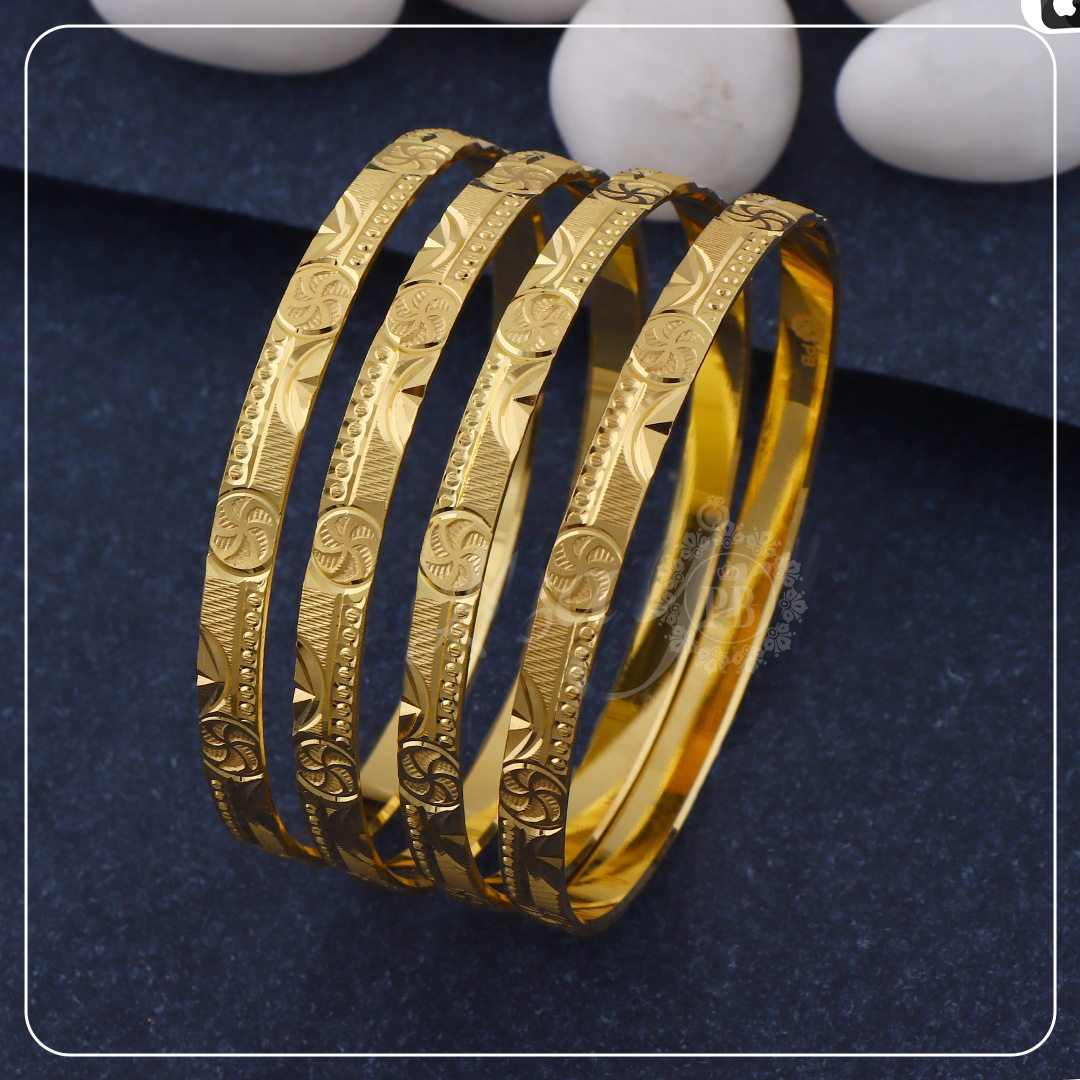 Mystic Floral Gold Bangles