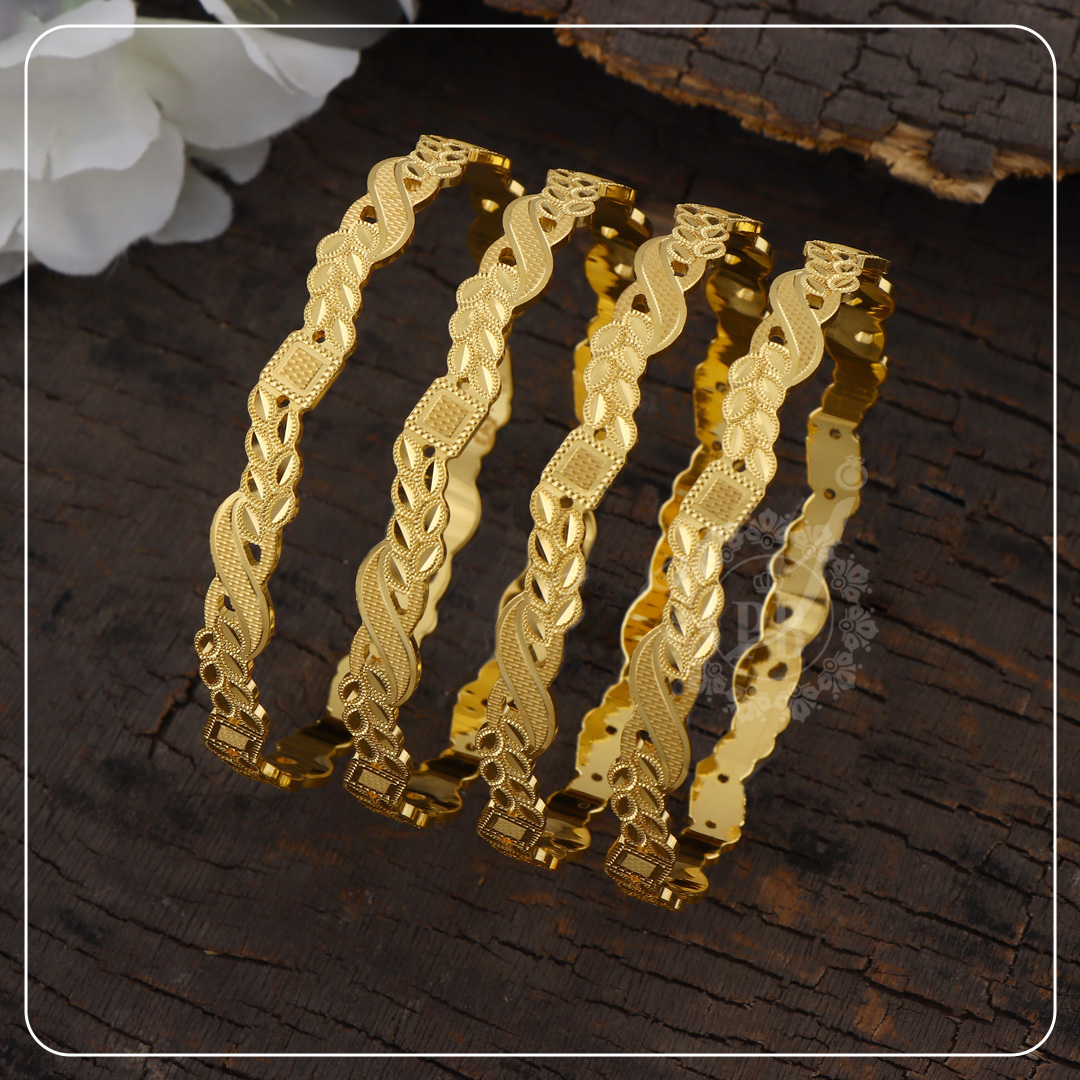 GlimmerPetal Gold Bangle