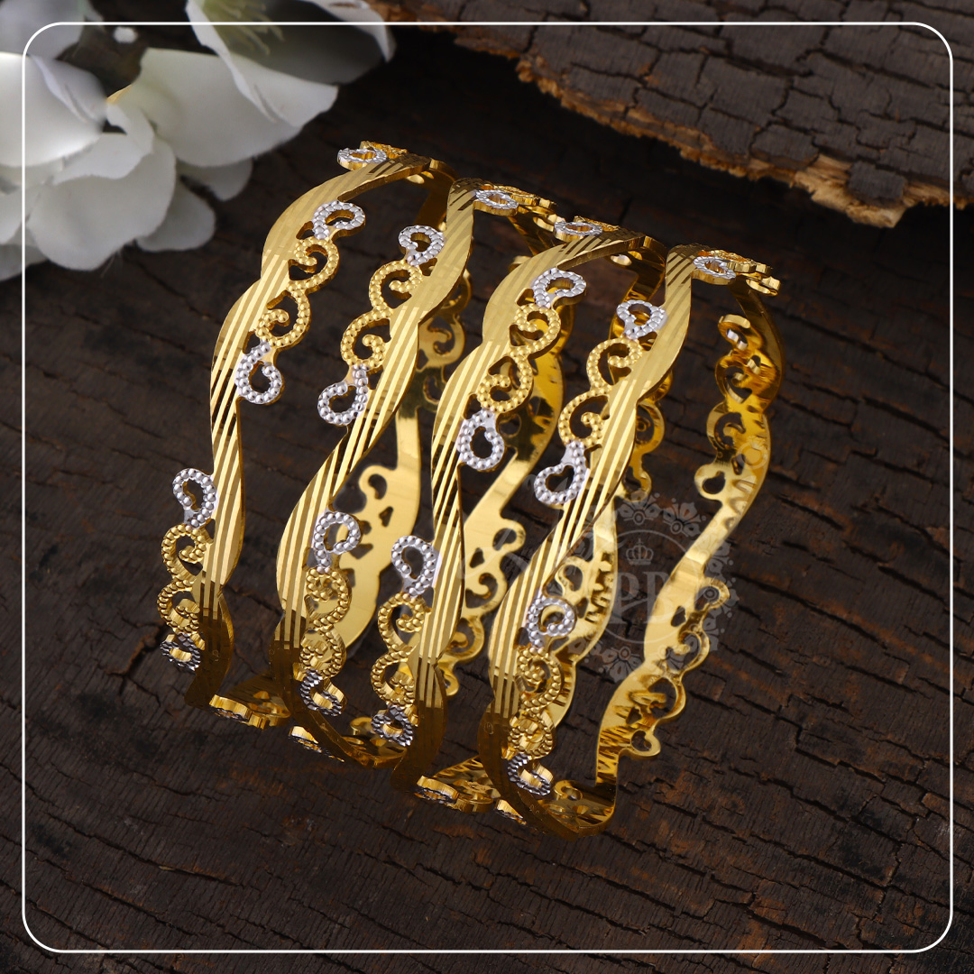 GoldMist Petal Bangles