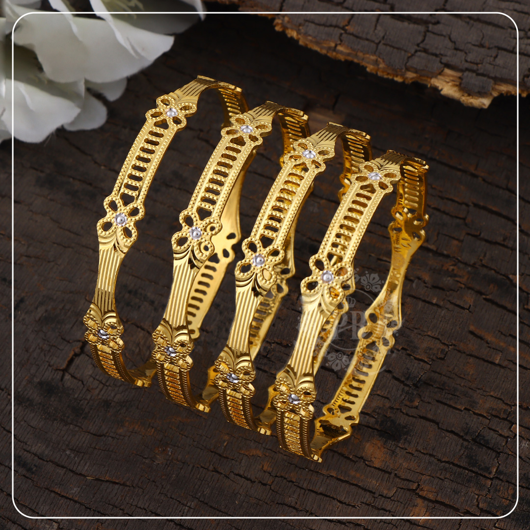 LumiFlora Gold Bangles
