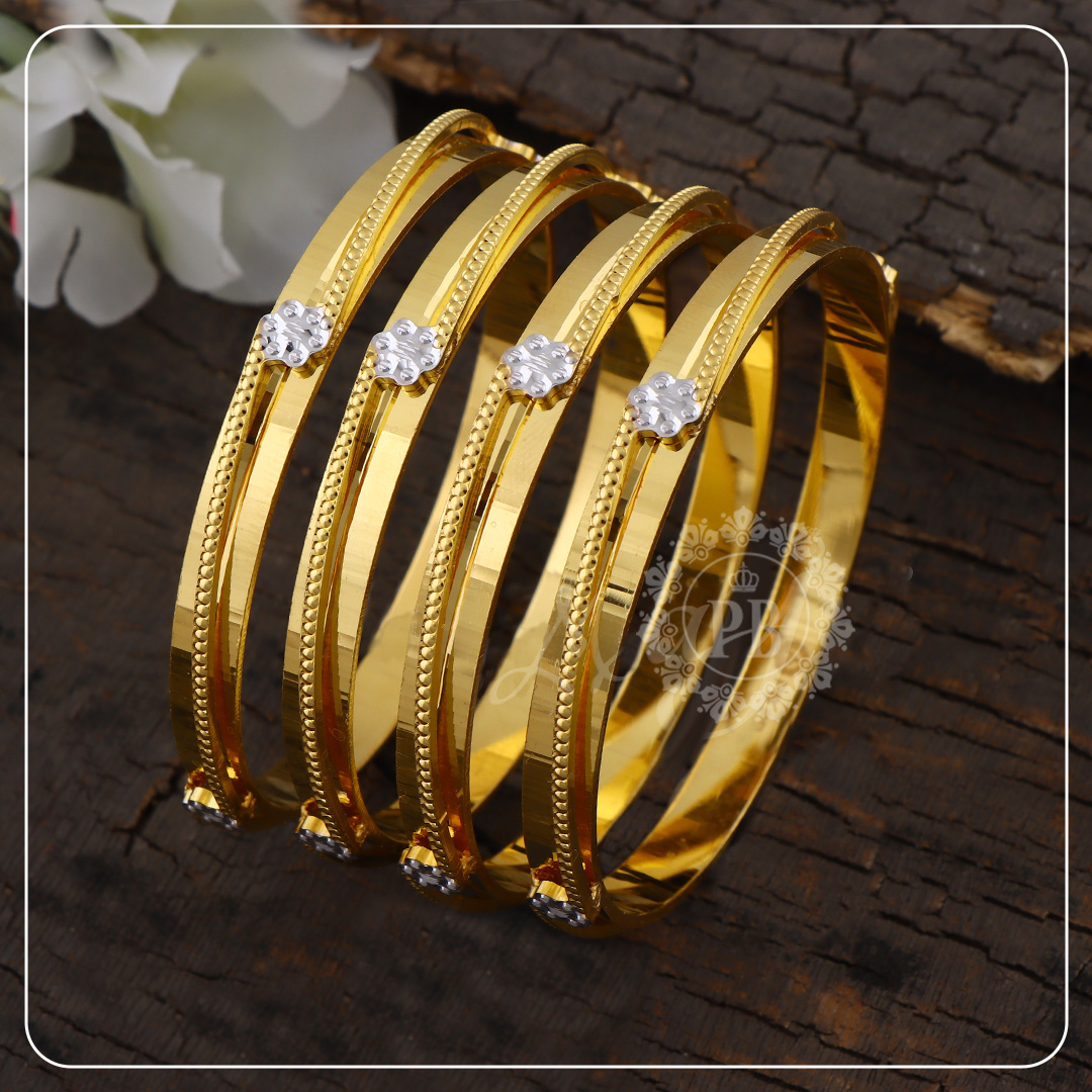 Traditional Gold Floral Bangles
